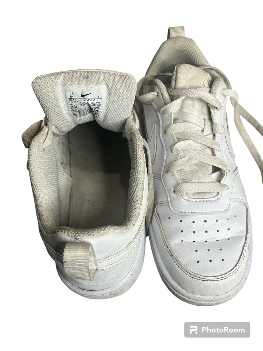 Nike Kids White Low-Top Leather Sneakers